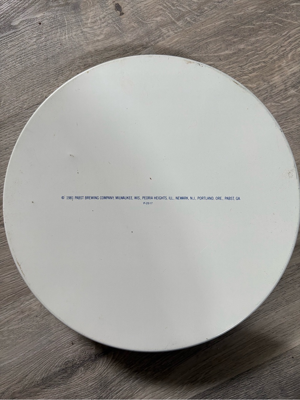 Vintage 1980’s Pabst Blue Ribbon Metal Serving Tray - Blue & White - Picture 2 of 3